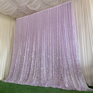 Rideaux de mariage à paillettes à deux couches personnalisés, panneaux de fond à paillettes pour la décoration d'événements de fête - Product Image 2