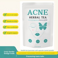 Thé Herbal Anti-Acné en Gros pour Femmes - Peau Nette et Éclatante, Détox Naturelle, Poria, Feuille de Lotus, Haricots Rouges, 20 Sachets (5g), Étiquette Personnalisée OEM