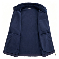 Veste polaire en tissu éponge pour homme, manteau d'hiver épais, coupe-vent, gilet d'extérieur, chauffe-corps, vêtement d'extérieur