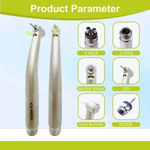 Светодиодная кнопка, стоматологический наконечник, высокоскоростная воздушная турбина, 2 отверстия, 4 отверстия - Product Image 2