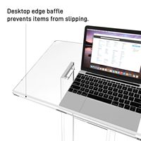 Atriles y podios modernos Atriles y púlpitos transparentes Soporte de podio acrílico Púlpitos para iglesias con estante de almacenamiento, base de metal