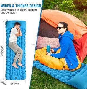 Colchoneta Inflable Plegable de Nailon y TPU de 200*70*10 cm, Colchón de Aire Impermeable para Dormir, para Acampar, Hacer Senderismo y Excursionismo - Product Image 6