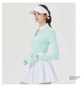 Alta calidad transpirable antideslizante resistente a la abrasión Bowknot decoración sin dedos Golf deportes al aire libre guantes mujeres hechas China - Product Image 1