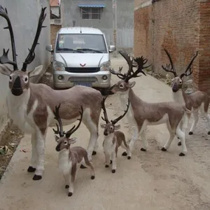 Adornos de alce personalizados para ventana de centro comercial, suministros de decoración de Navidad, ciervo de simulación, animales salvajes, venta al por mayor