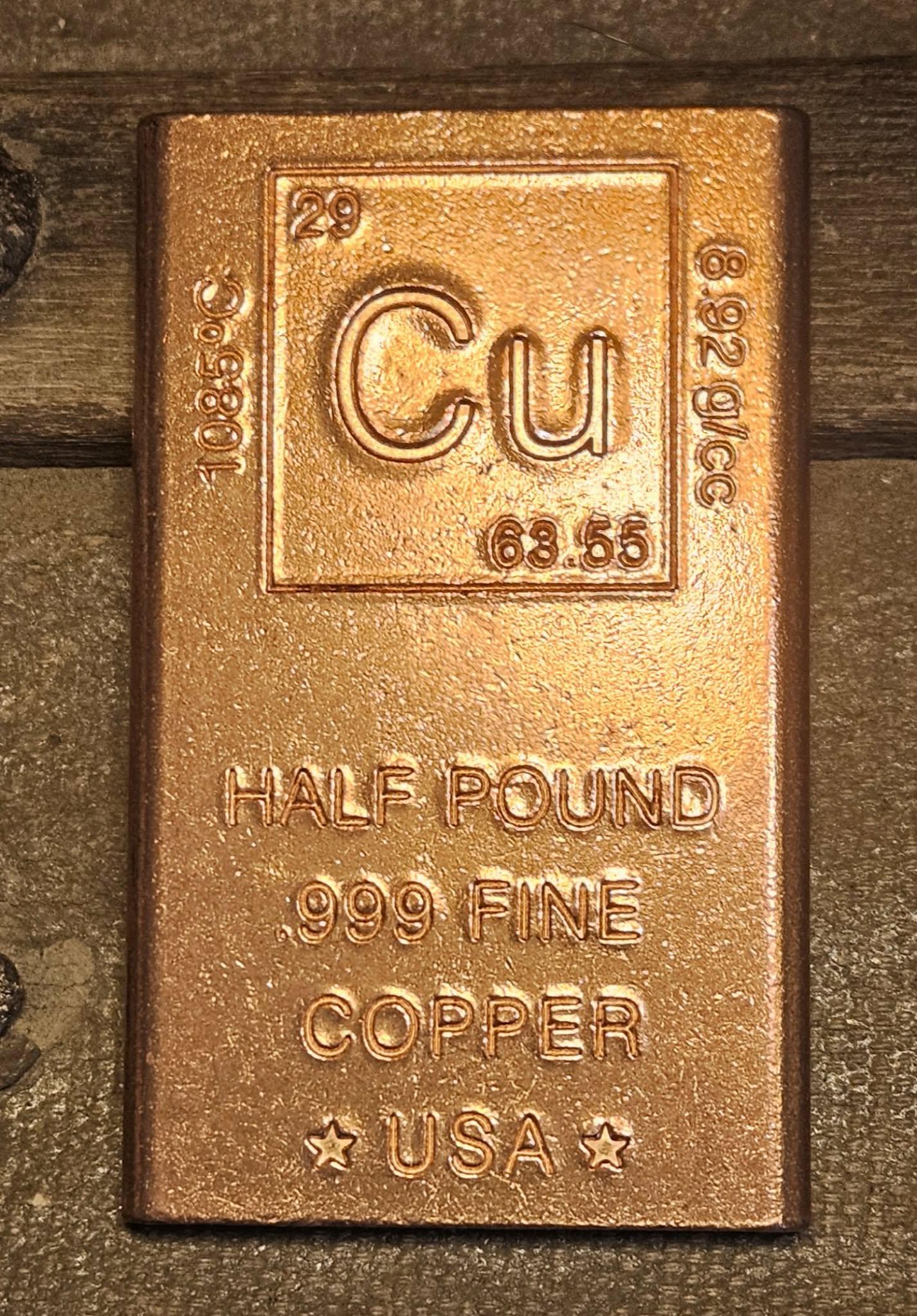 Barra de Cobre de Media Libra