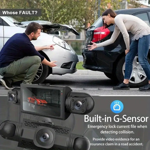 Chất lượng cao 1080P Quad record IPS Dashcam HD <span class=keywords><strong>360</strong></span> góc rộng tầm nhìn ban đêm lái xe ghi - Product Image 6