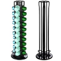 Porte-capsules de café en métal Nespresso rotatif pliant en métal de comptoir pour affichage de dosettes de café