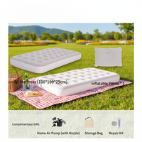 Matelas pneumatique imperméable et résistant à l'usure, avec pompe à air externe, pour hôpital/chambre, épaisseur 25 cm, fermeté douce, pliable