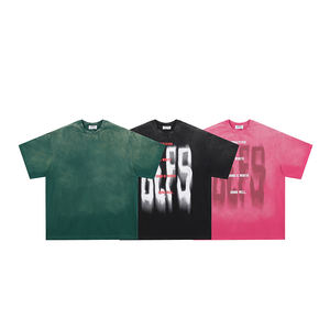 เสื้อยืดผู้ชายไซส์ใหญ่ขายส่ง เสื้อยืดโอเวอร์ไซส์แบบกำหนดเอง เสื้อยืดลายกราฟิกพิมพ์ลายซีดจาง - Product Image 4