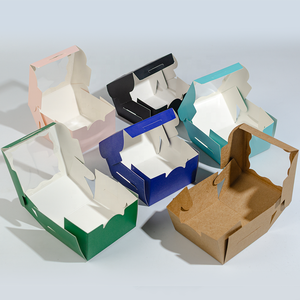 BPA-free tông Bánh hộp thực phẩm lớp bánh takeout Giao hàng Bao bì hộp với cửa sổ rõ ràng - Product Image 6