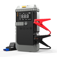 Démarreur de saut 12V 1000A avec compresseur d'air 10000mAh Haute puissance 150 PSI Gonfleur de pneus Lumière LED Écran numérique Anti-étincelles