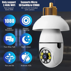 Caméra Ampoule Intelligente Tuya Mini Wifi A6 2MP 3MP E27 Couleur Intégrale pour Sécurité Domestique et Surveillance Bébé & Caméra IP - Product Image 3