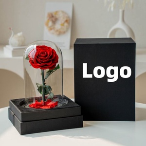 Cadeau de <span class=keywords><strong>la</strong></span> Saint-Valentin haut de gamme Ornement de rose en verre Décoration Fleur véritable Cadeau de Noël tendance - Product Image 1