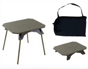 Outdoor Camping Folding Plastic Portable BBQ Picnic Height-Adjustable Lightweight Small <b>Table</b> for Road Trips - Product Image 6