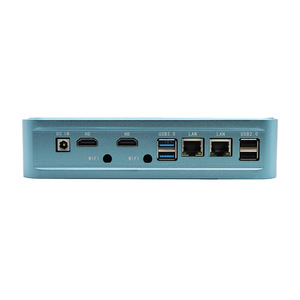 มินิพีซีสีฟ้าอ่อน Intel Core i9 i7 i5 รุ่นที่ 14 แรม DDR5 64GB SSD 1TB พอร์ต LAN คู่ พอร์ต HDMI คู่ ระบบปฏิบัติการ Windows 11 พีซีตั้งโต๊ะขนาดเล็กสำหรับอุตสาหกรรม - Product Image 2