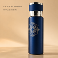 Flacon de parfum en verre vide de luxe en gros, 250 ml, design filigrane argenté métallisé orange, bouchon doré, logo personnalisé, rechargeable