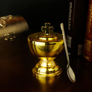 La chiesa produce calice della chiesa di alta qualità materiale liturgico placcato in oro per calice della santa comunione forniture di massa - Product Image 1