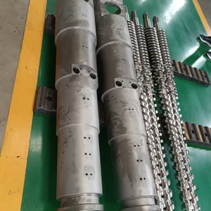 conical twin screw and barrel for PVC PP WPC/ conical twin screw extruder gear box