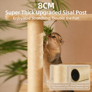 Árbol para Gatos Multifuncional Ecológico en Oferta, con Caja de Salto y Estructura para Escalar, Ideal para Hogares con Múltiples Gatos - Product Image 5