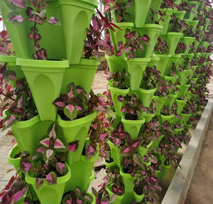 Vasi da fiori in plastica torre <span class=keywords><strong>per</strong></span> la coltivazione di fragole impilabili coltivabile ipogeo verticale da <span class=keywords><strong>giardino</strong></span> modulari verticali <span class=keywords><strong>prodotti</strong></span> da <span class=keywords><strong>giardino</strong></span> - Product Image 4