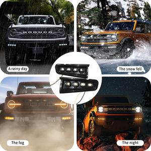 Комплект противотуманных светодиодных ламп 447762 переднего бампера подходит для Ford Bronco Black 21-23 ford bronco автомобильные лампы - Product Image 4