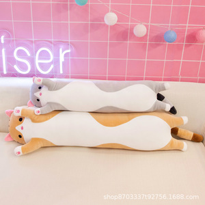 Long <b>Cat</b> <b>Plush</b> Pillow 50-130cm Grey Tabby <b>Cat</b> Doll Soft Stuffed Toy For Bed Or Sofa Decoration - Product Image 4