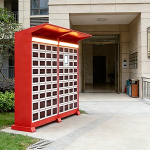 Casier intelligent modulaire personnalisé XinJu, casier chauffant pour livraisons avec notification par application, casier sécurisé pour <span class=keywords><strong>colis</strong></span> alimentaires destiné aux magasins de détail - Product Image 4