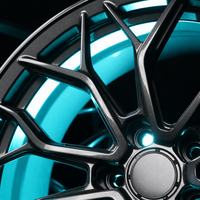 Jantes de voiture en alliage forgé de performance HE1 multi-rayons, concaves profondes, noir brillant, 19 20 21 22 pouces pour Audi A4 A5 S4 S5 RS4 RS5 B9