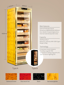 Raching MON3800A Große elektrische Zigarre Humidor Spanisches Zedernholz 1800CT Zigarren Kapazität - Product Image 2