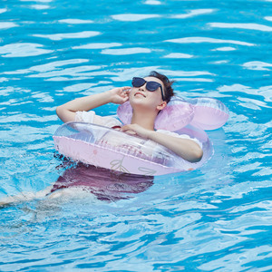 Xiaolu Floral Daisy Swimming Ring 70/90cm Thickened Anti Rollover <b>Inflatable</b> <b>Float</b> For Pool Water Park Adult Child Use - Product Image 4