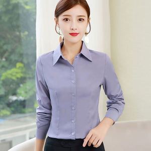 Chemises de travail professionnelles coréennes à manches longues pour femmes, vêtements de bureau, costumes de travail pour femmes - Product Image 3