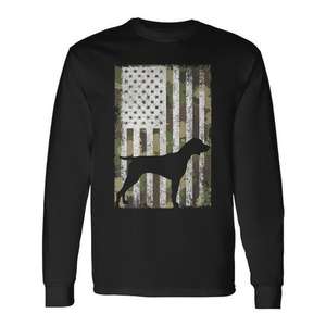 T-shirt à manches longues pour chien Gsp, motif camouflage drapeau américain, pour chien pointeur allemand à poils courts - Product Image 1