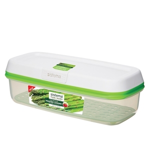 กล่องเก็บอาหารทรงสี่เหลี่ยม Sistema Fresh Works ขนาด 1.9 ลิตร - Product Image 1