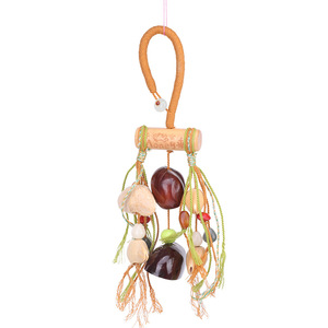 Wholesale Wood Bar Natural Fruit Shell Wind Chime <b>DIY</b> <b>Kits</b>, Multiple Color Bodhi Bead Hanging Pendant Ethnic Handicraft Souvenir - Product Image 1
