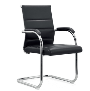 Chaise de salle de conférence ergonomique moderne, hauteur réglable, revêtement en <span class=keywords><strong>cuir</strong></span> synthétique <span class=keywords><strong>noir</strong></span> de haute qualité, pivotante, en acier - Product Image 5