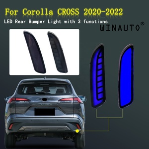 WINAUTO 2020-<span class=keywords><strong>2022</strong></span> para Toyota <span class=keywords><strong>Corolla</strong></span> CROSS LED parachoques trasero DRL luz de advertencia azul nueva condición 12V Volta 3 funciones de conducción - Product Image 2