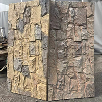 Panel de Piedra PU Ignífugo, Decoración de Pared de Piedra Artificial, Panel de Piedra de Poliuretano Ligero para Uso Comercial