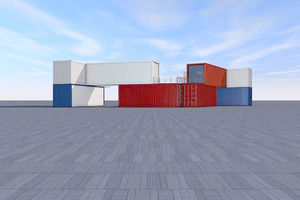 Maisons conteneurs en acier respirantes Rongyuan, construction rapide, modulaire, portable, démontable, bureau, <span class=keywords><strong>garage</strong></span>, villa, design moderne - Product Image 2