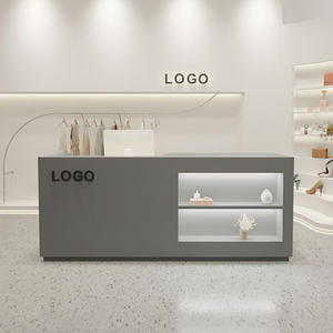 Salón de belleza Durable con mostrador frontal de bajo precio Centro deportivo Escritorio de recepción Diseño moderno Escritorio de recepción para salón de belleza - Product Image 2