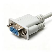 Cable Serial RS232 DB9 Macho a Hembra de 9 Pines, Cable de Conexión Cruzada Recta para Comunicación Serial