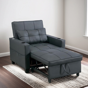 Canapé-lit simple haut de gamme en similicuir, design moderne, multifonctionnel, idéal pour villa et parc, vente OEM à prix avantageux - Product Image 1