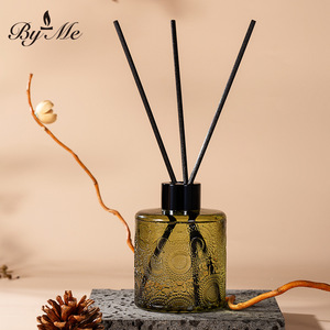 200ml Luxury Hotel Scent <b>Diffuser</b> Set Premium Essential Oil Reed <b>Diffuser</b> <b>with</b> Embossed Glass Custom Logo OEM/ODM Ready to Ship - Product Image 1