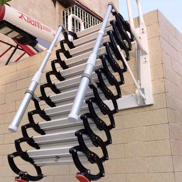 Household Wall-Mounted Attic Telescopic Staircase Modern Fully ...