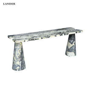 Lander Store Table console <span class=keywords><strong>Picasso</strong></span> en marbre blanc pour la maison et l'hôtel Meubles de salon Table console en marbre - Product Image 1