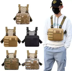 战术灵感运动实用胸包男士胸包内置手机支架EDC钻机袋背心锻炼