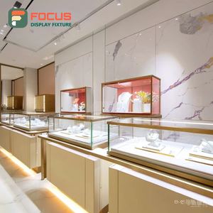 Custom Jewelry Store Interior Display Wood <b>Frame</b> Jewelry Shop Showcase Cabinet - Product Image 2