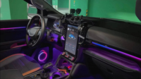 Kit d'éclairage LED dynamique 64 couleurs pour l'intérieur de voiture Ford Ranger Raptor 2023-2025 RHD/LHD, éclairage d'ambiance, garniture de panneau, mise à niveau de l'éclairage intérieur