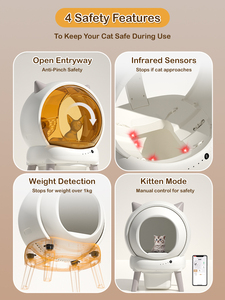 <span class=keywords><strong>Bac</strong></span> à <span class=keywords><strong>Litière</strong></span> Automatique et Intelligente pour Chats avec Nettoyage Automatique et Désodorisation - Product Image 2