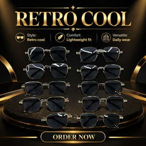 Occhiali da Sole Quadrati Vintage Steampunk Hip Hop con Aste in Metallo Dorato e Molla, Protezione UV400 Polarizzata, Occhiali da Uomo alla Moda Europea per la Pesca - Product Image 6