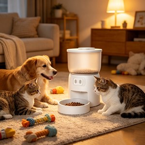 Comedero Inteligente para Mascotas de Acero Inoxidable, Dispensador Automático, Funciona con Batería, Fácil de Limpiar, Dispensador de Comida para Mascotas - Product Image 1